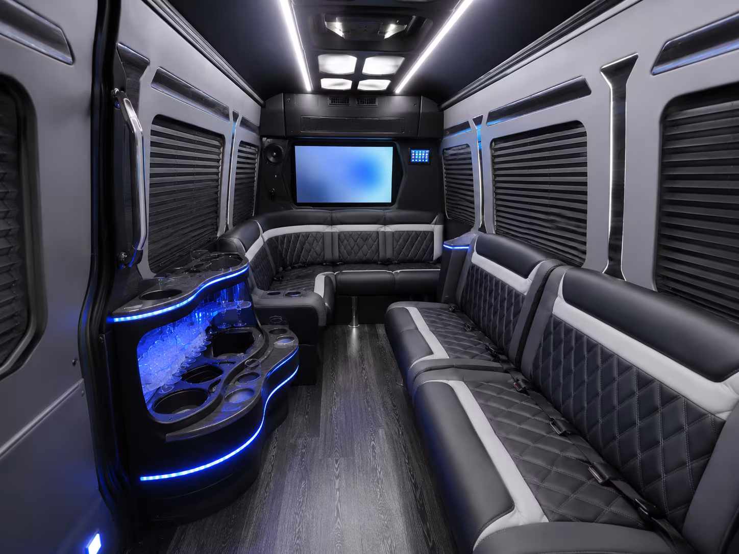 hotel block convention center and multi stop sprinter van airport shuttles in toledo